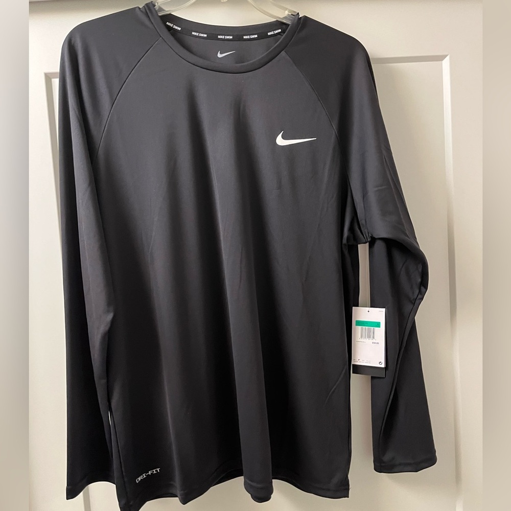 NWT-Nike Men's Long-Sleeve Swim Shirt-XL - Picture 5 of 8